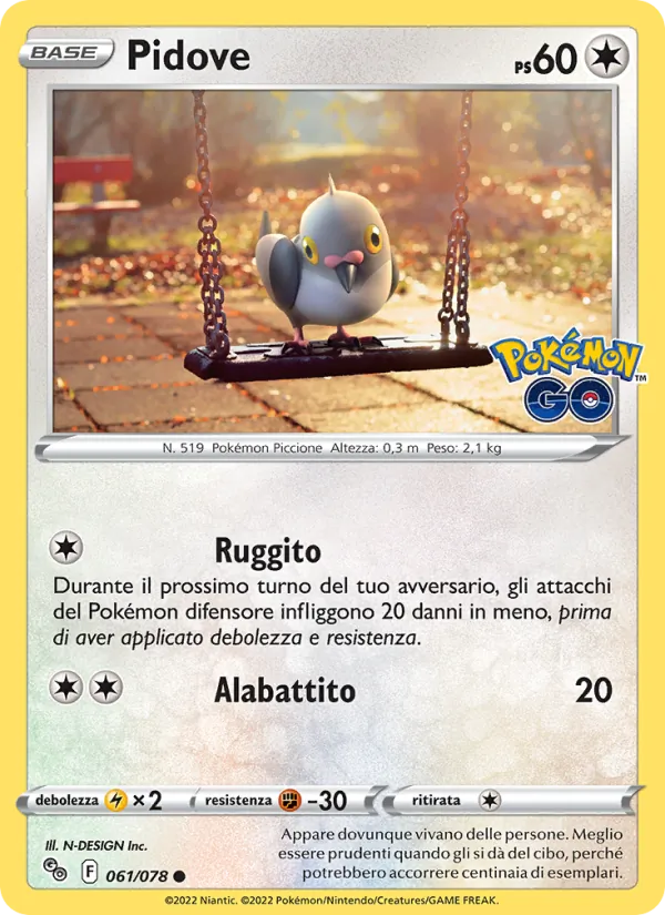 Pidove Pokémon GO 061/78