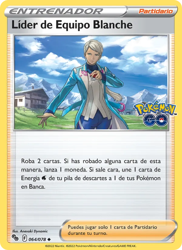 Líder de Equipo Blanche Pokémon GO 064/78