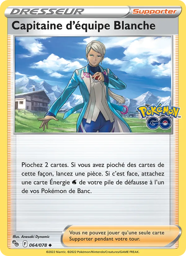 Capitaine d'équipe Blanche Pokémon GO 064/78
