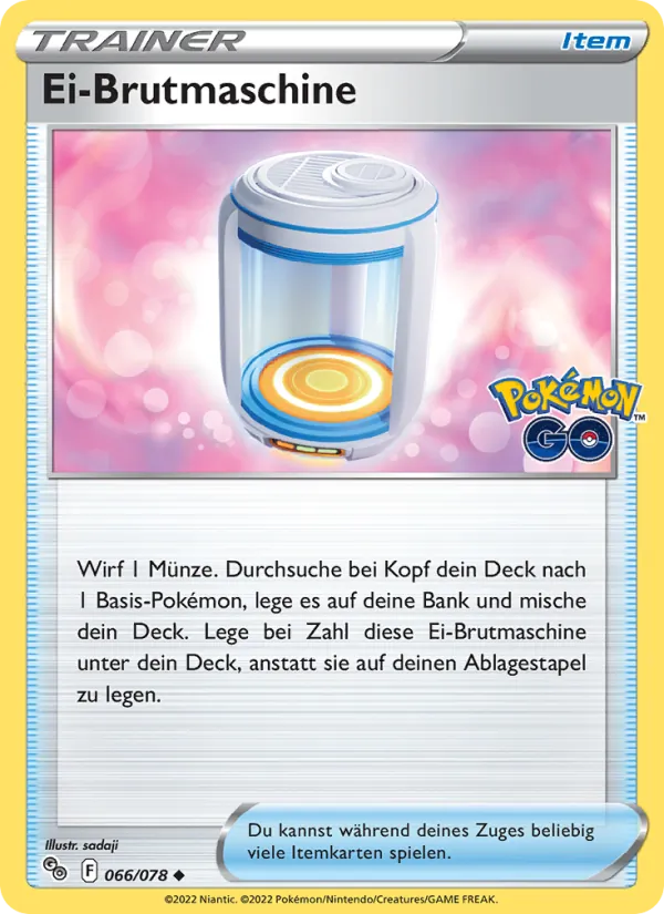Ei-Brutmaschine Pokémon GO 066/78
