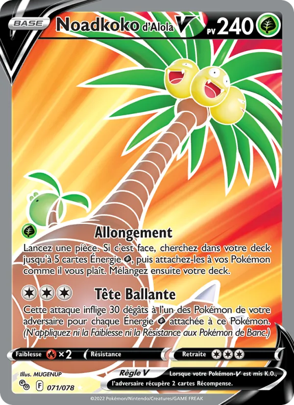 Noadkoko d'Alola V Pokémon GO 071/78