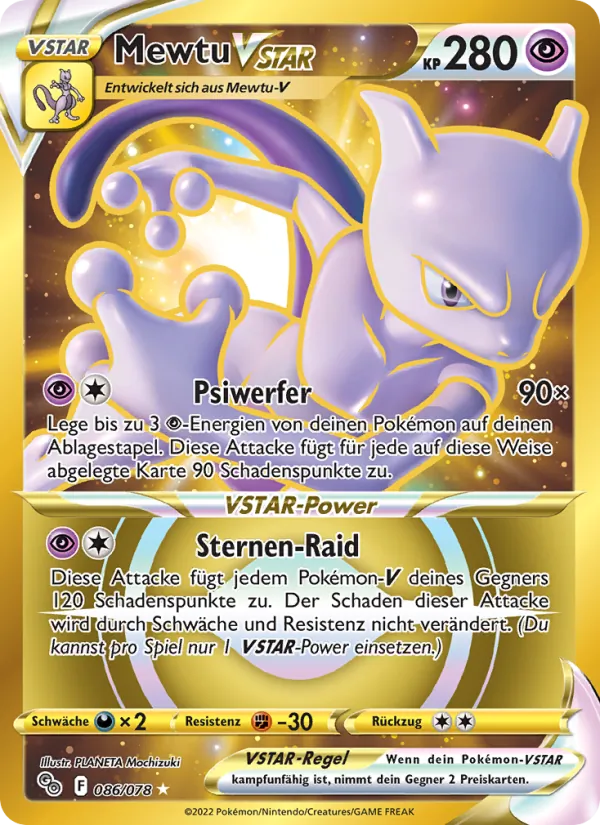 Mewtu VSTAR Pokémon GO 086/78