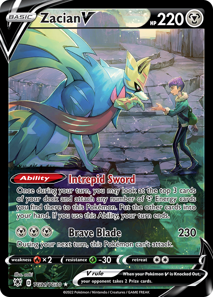 Zacian V Astralglanz Trainer-Galerie TG21/30