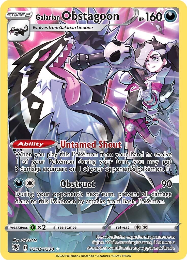 Obstagoon di Galar Lucentezza Siderale Galleria Allenatori TG10/30