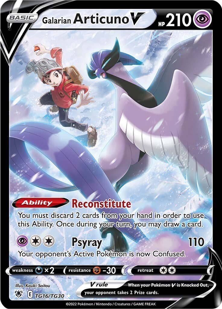 Articuno de Galar V Resplandor Astral Galería de Entrenador TG16/30