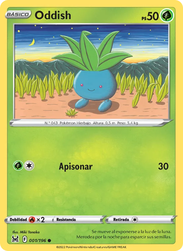 Oddish Origen Perdido 001/196
