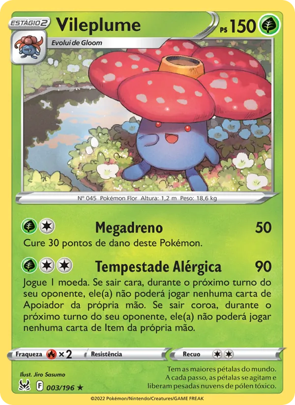 Vileplume Origem Perdida 003/196