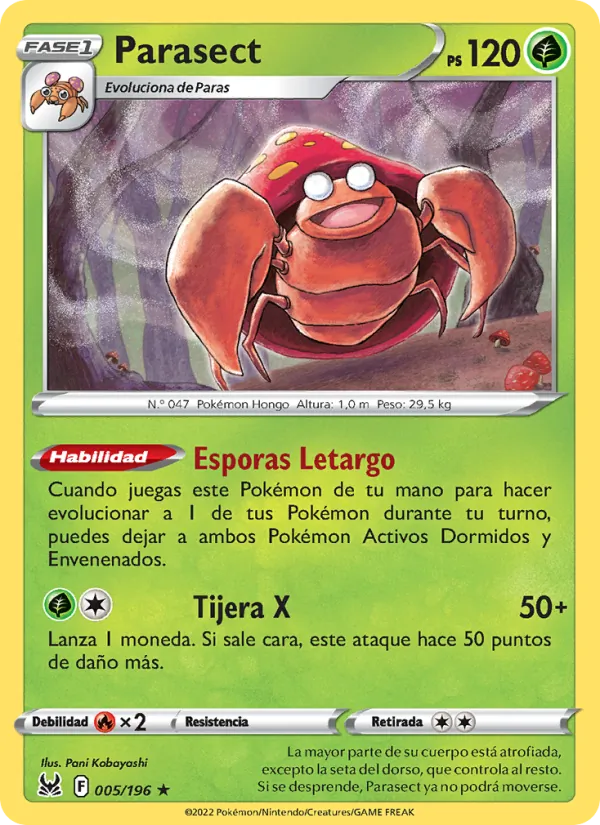 Parasect Origen Perdido 005/196
