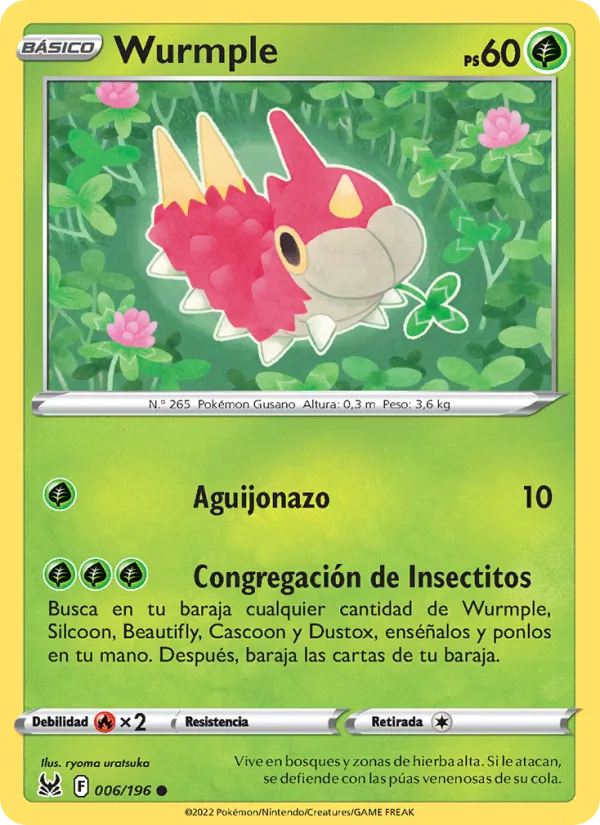 Wurmple Origen Perdido 006/196
