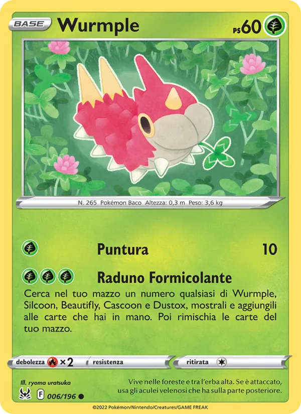 Wurmple Origine Perduta 006/196