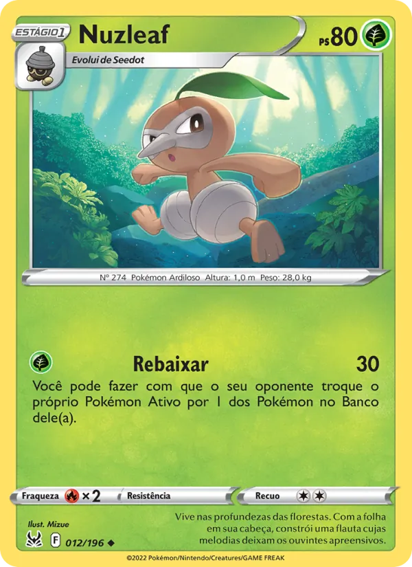 Nuzleaf Origem Perdida 012/196