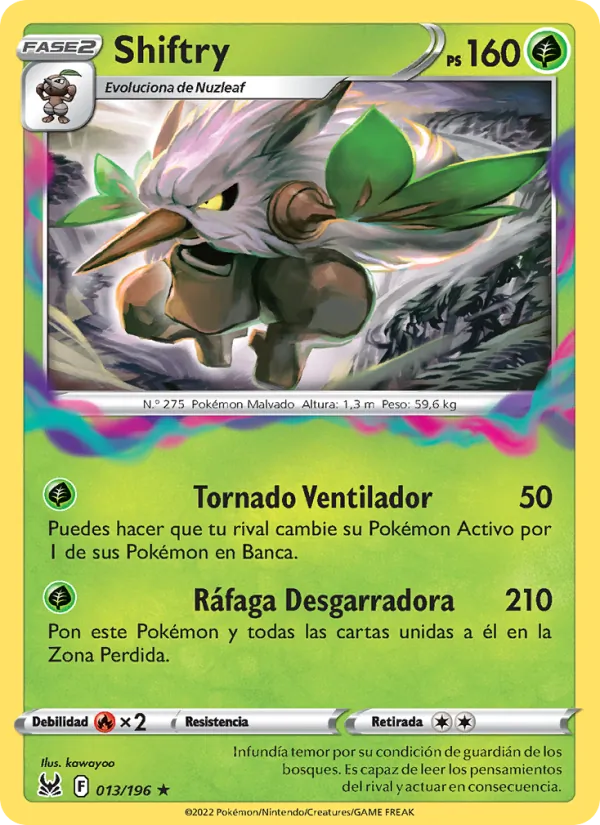 Shiftry Origen Perdido 013/196
