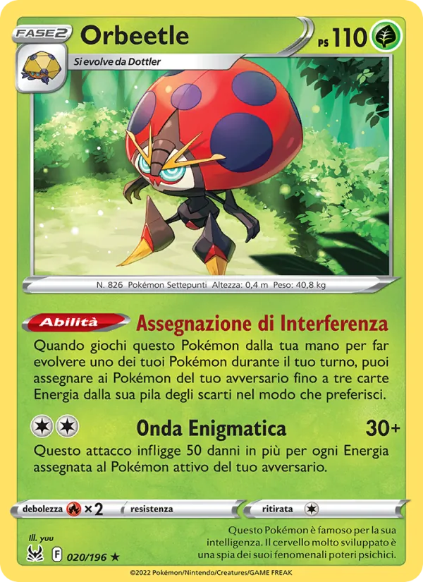 Orbeetle Origine Perduta 020/196