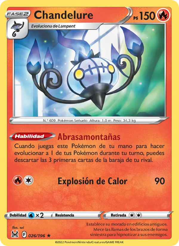 Chandelure Origen Perdido 026/196