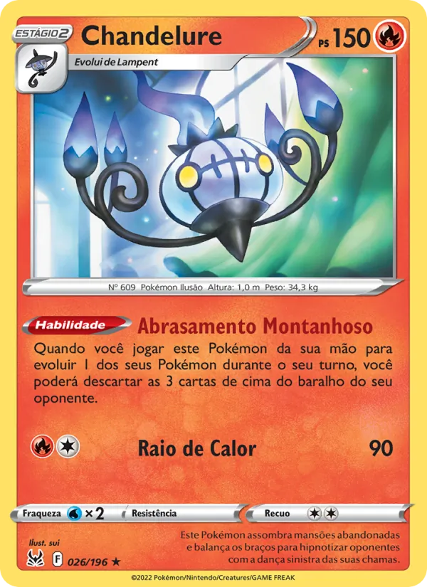 Chandelure Origem Perdida 026/196