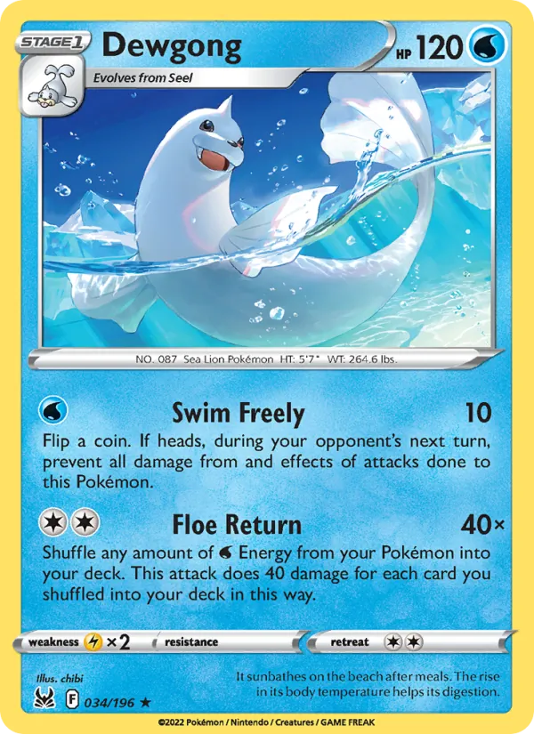 Dewgong Lost Origin 034/196
