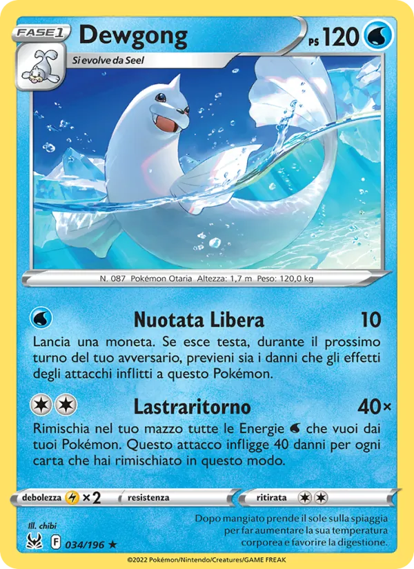 Dewgong Origine Perduta 034/196