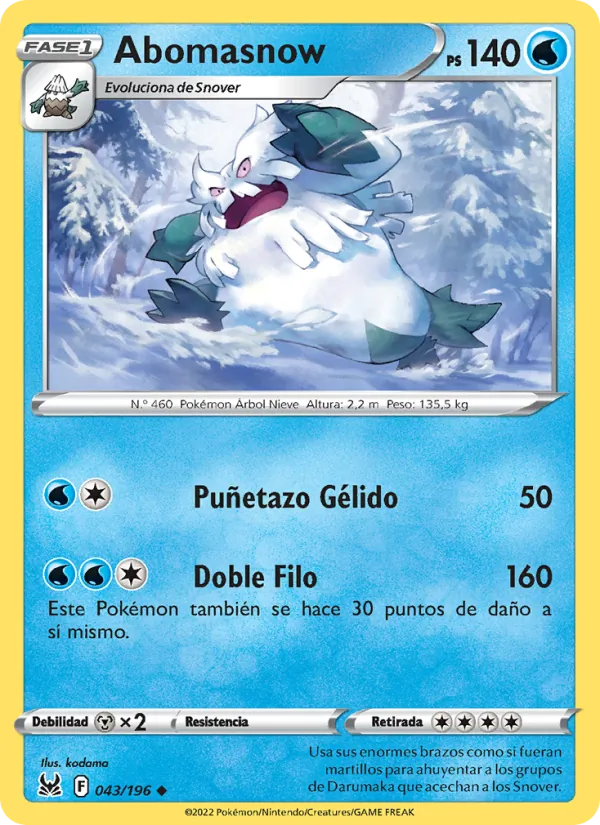Abomasnow Origen Perdido 043/196