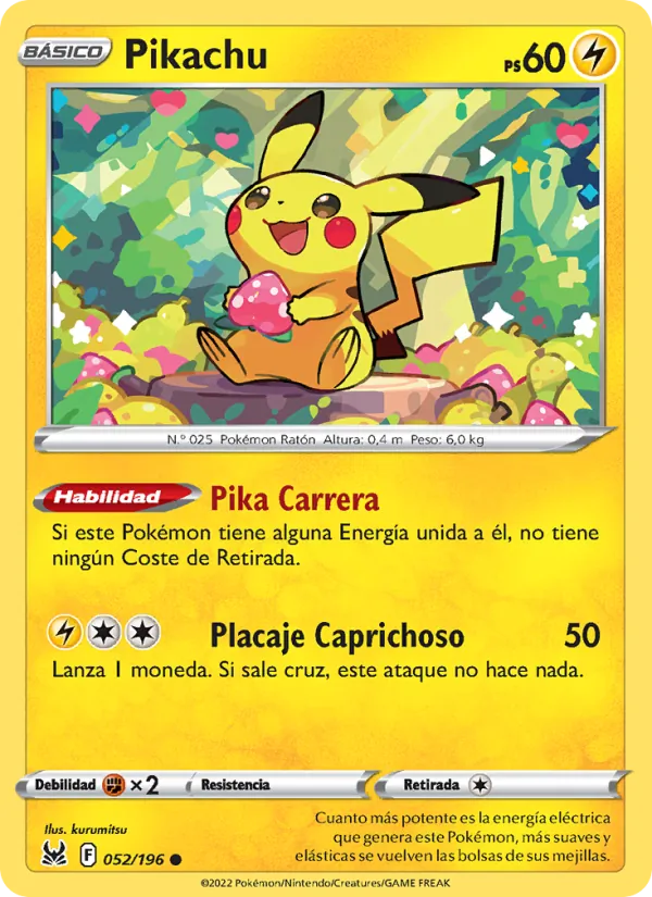 Pikachu Origen Perdido 052/196