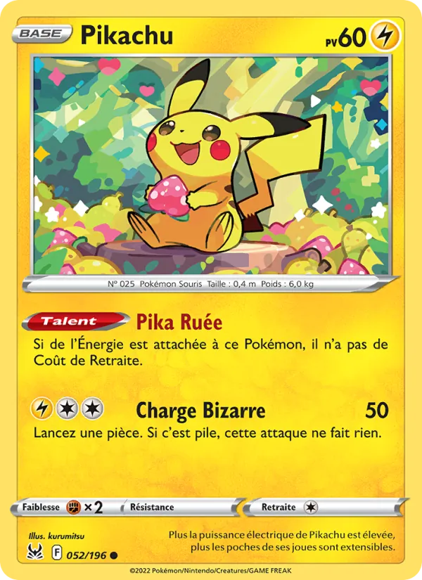Pikachu Origine Perdue 052/196