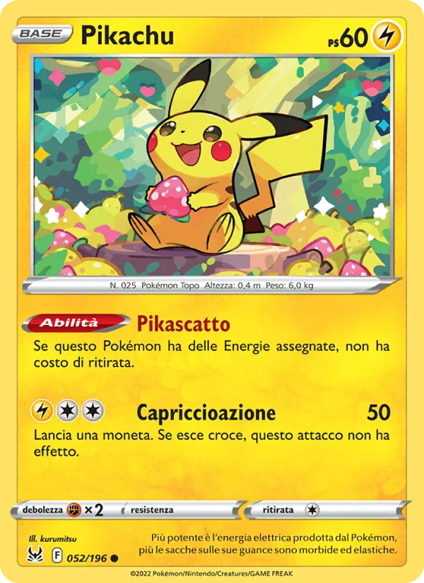 Pikachu Origine Perduta 052/196