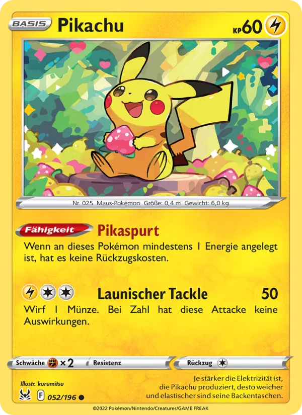 Pikachu Verlorener Ursprung 052/196