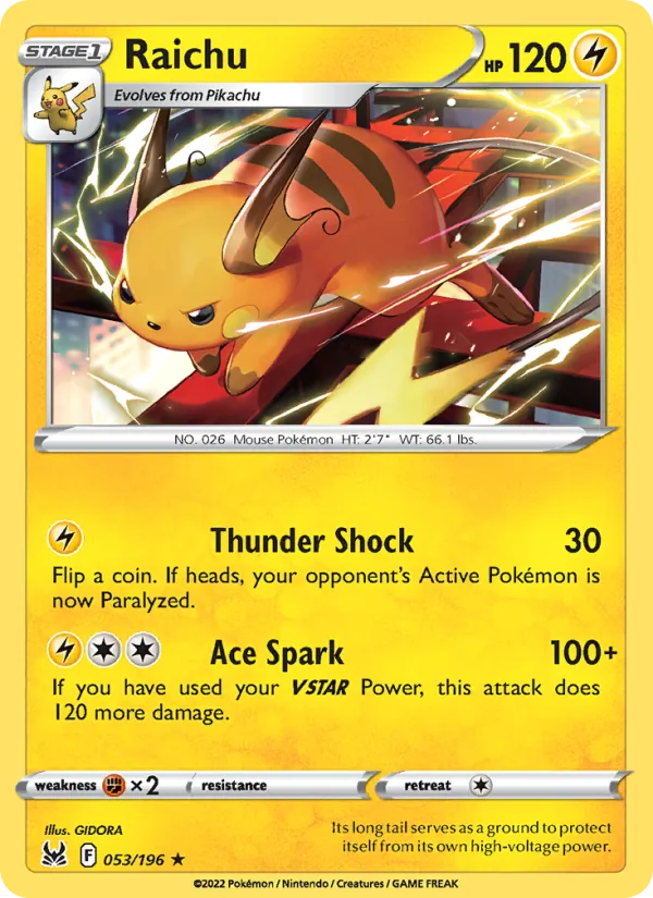 Raichu Lost Origin 053/196