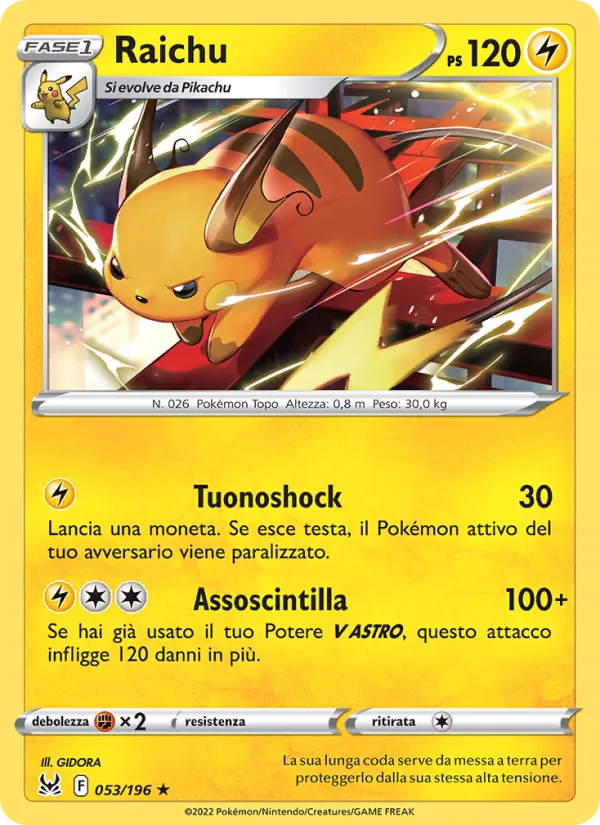 Raichu Origine Perduta 053/196