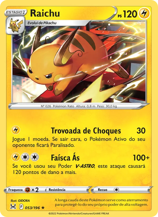 Raichu Origem Perdida 053/196