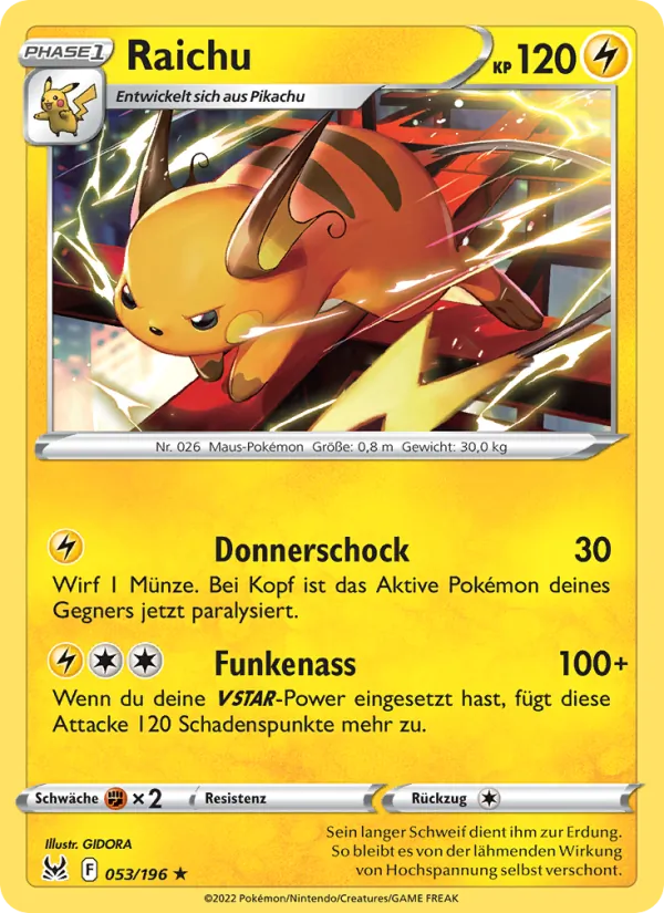 Raichu Verlorener Ursprung 053/196