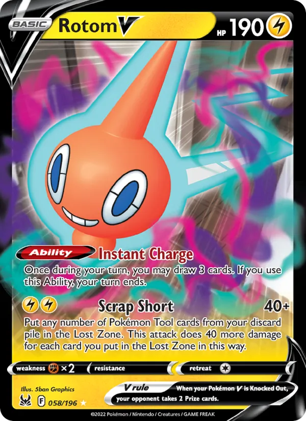 Rotom V Lost Origin 058/196