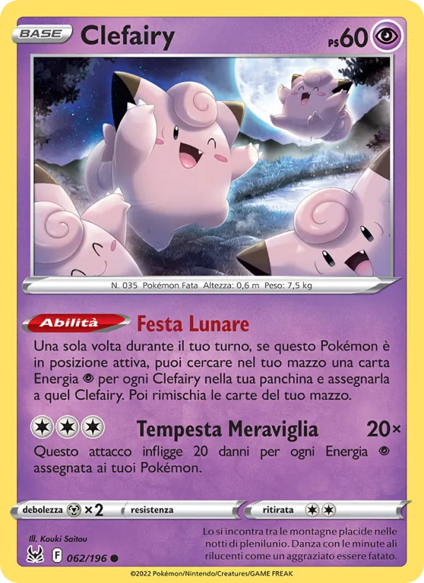 Clefairy Origine Perduta 062/196