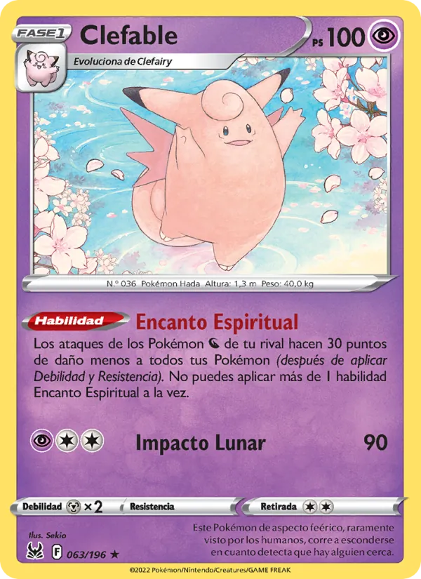 Clefable Origen Perdido 063/196