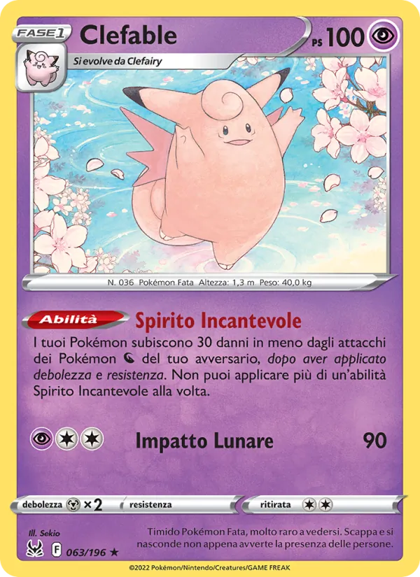 Clefable Origine Perduta 063/196
