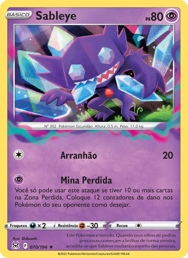 Sableye Origem Perdida 070/196