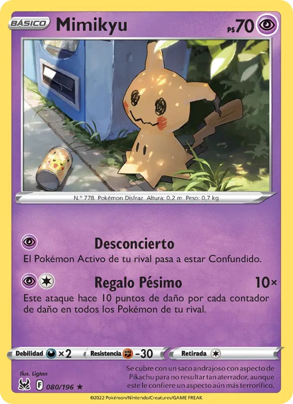 Mimikyu Origen Perdido 080/196