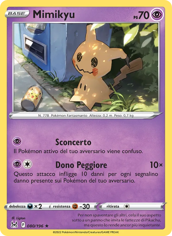 Mimikyu Origine Perduta 080/196