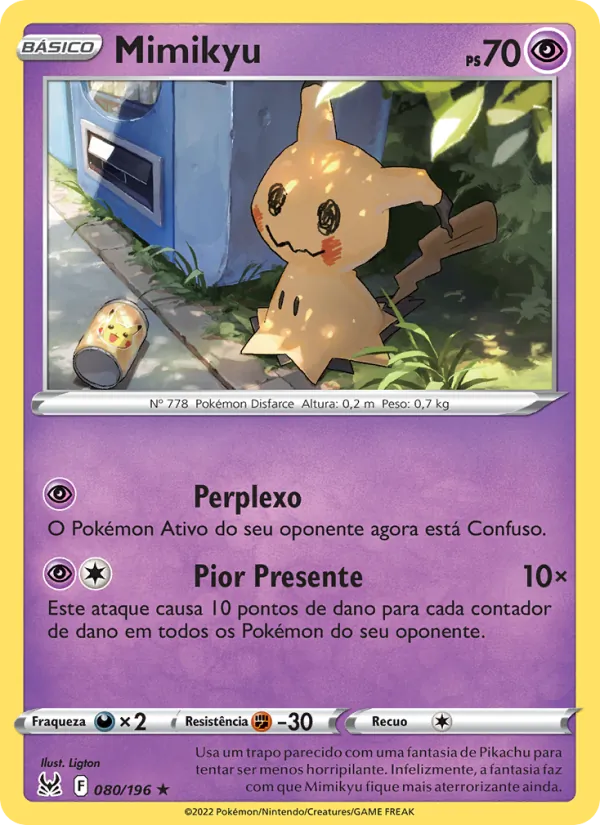 Mimikyu Origem Perdida 080/196