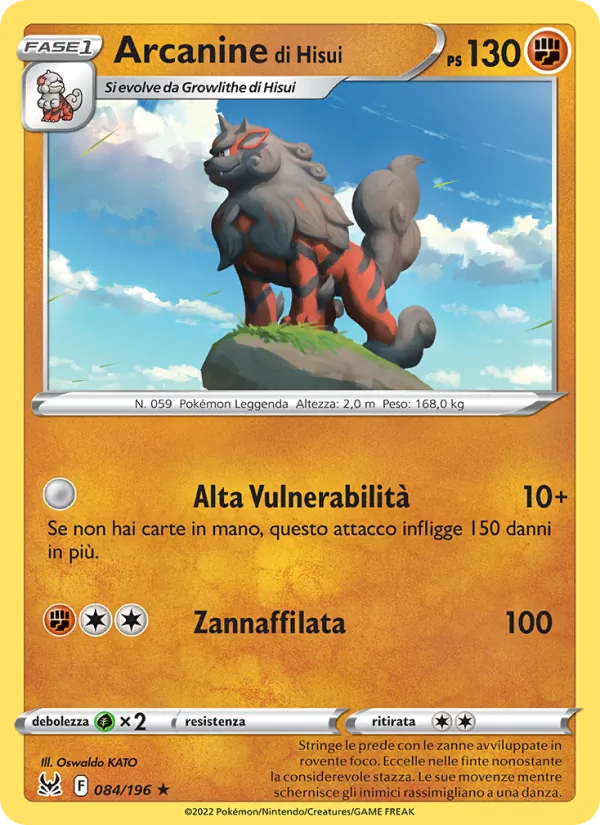 Arcanine di Hisui Origine Perduta 084/196
