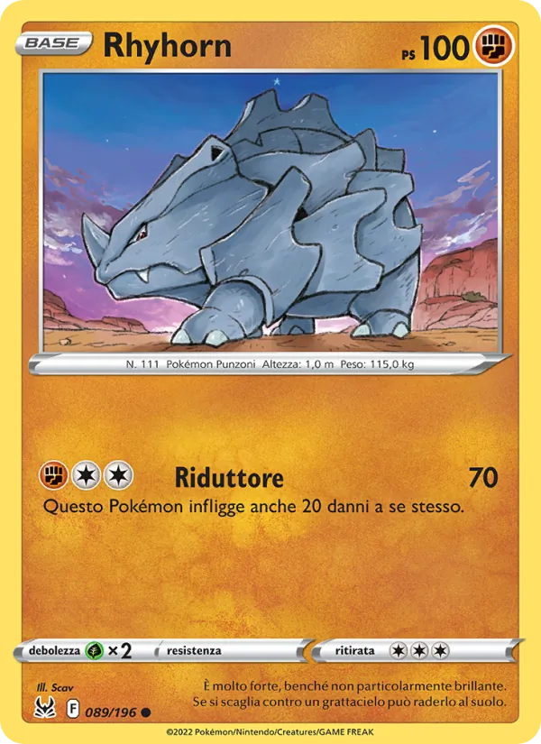 Rhyhorn Origine Perduta 089/196