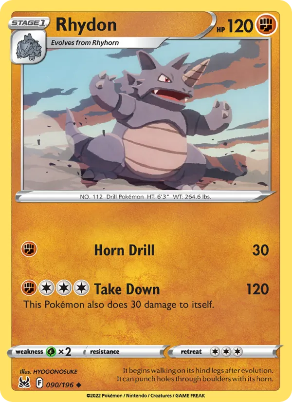 Rhydon Lost Origin 090/196