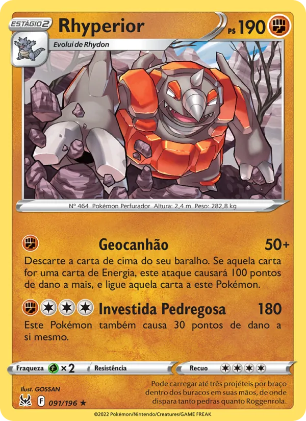 Rhyperior Origem Perdida 091/196
