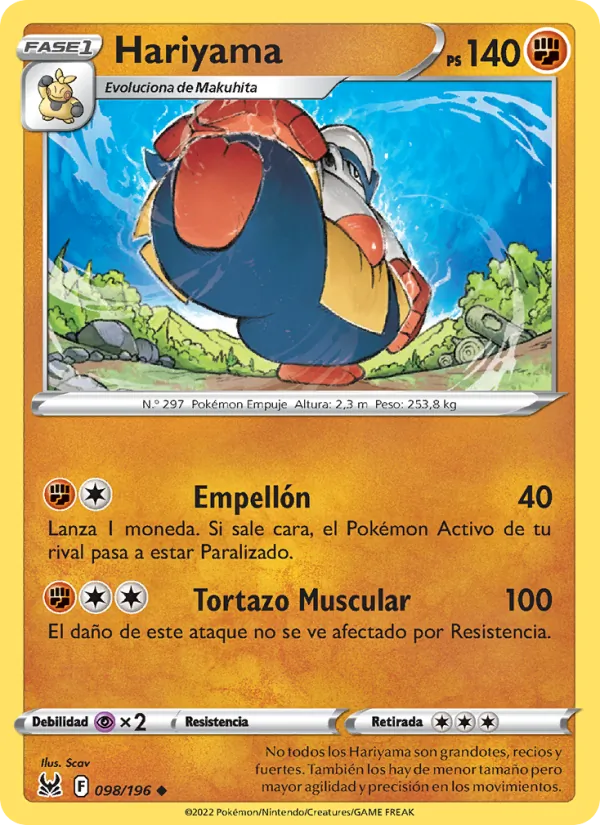 Hariyama Origen Perdido 098/196