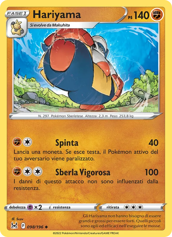 Hariyama Origine Perduta 098/196