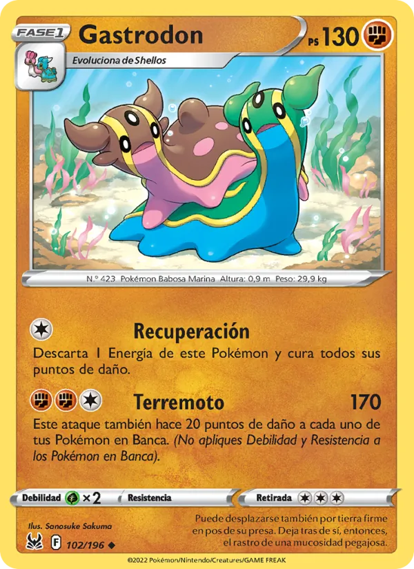 Gastrodon Origen Perdido 102/196