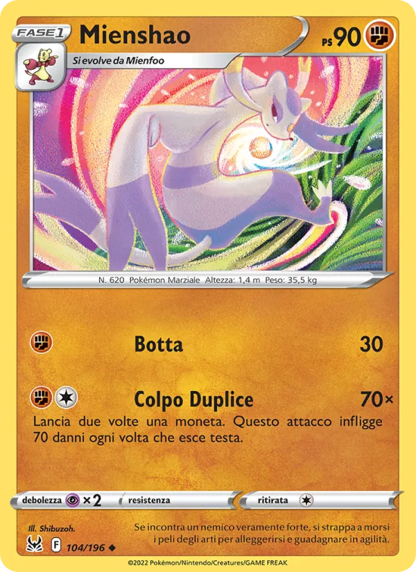 Mienshao Origine Perduta 104/196