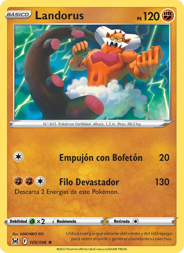 Landorus Origen Perdido 105/196