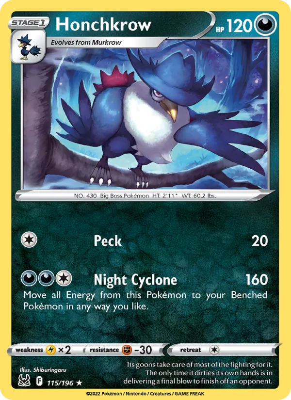 Honchkrow Lost Origin 115/196