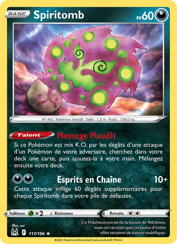Spiritomb Origine Perdue 117/196