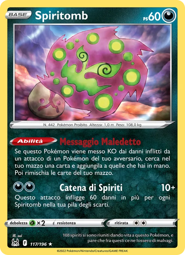Spiritomb Origine Perduta 117/196